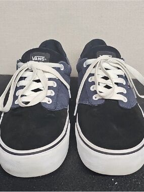 Vans Men's Black & Navy Low-Top Skate Shoes Size 11